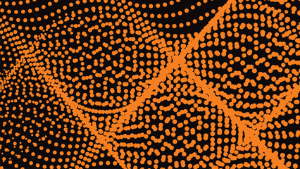 Black orange halftone abstract background for backdrop or presentation