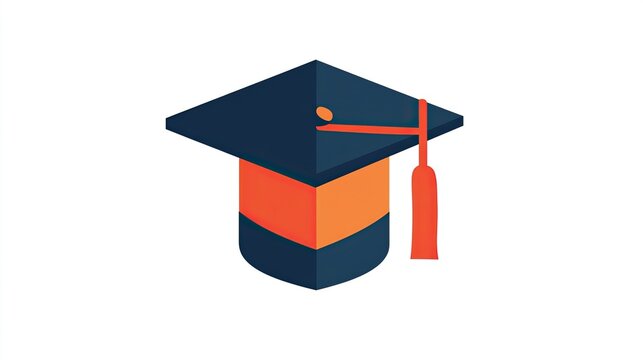 Graduation Cap Icon: A clean and simple icon of a graduation cap, ideal for websites, apps, and designs related to academic achievements and graduation events