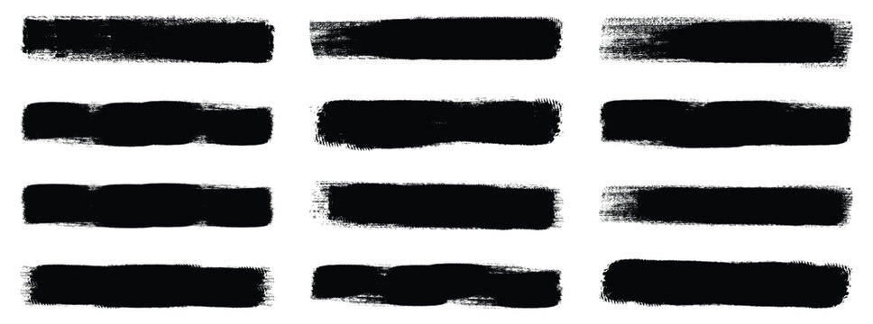 brush. Brush strokes vector. Set of text boxes. Paintbrush collection. Grunge design elements. Dirty texture banners. Set of rectrangle shape brush strokes. Painted rectangles and long strokes