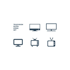 Tv icons set vector. television icon vector.