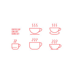 Coffee cup icons set. Vector illustration. on white background.