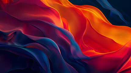 Obraz premium Dynamic Gradient Stroke Design: A Curvilinear Journey Through Vibrant Hues and Serene Fluidity