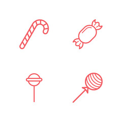 Candy icons set. Vector candy. Candy symbol.