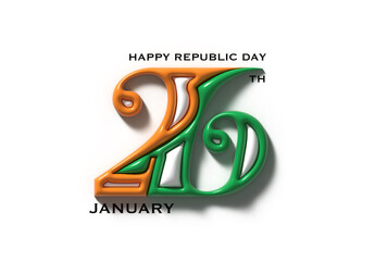 26 January Indian Republic day Illustration. No AI used.