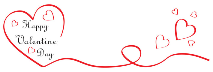 Minimalist Valentine's Day Greeting Card with Heart Illustration Design.