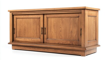 Modern sideboard with sliding doors, isolated on white for functional storage