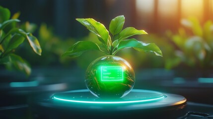 Futuristic Smart Vanilla Pod Orchard with Digital Aroma Selector. Generative AI