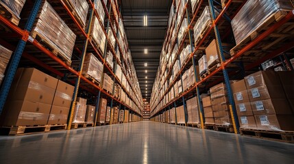 Fototapeta premium Machine learning in supply chain management improving demand forecasting and inventory levels.