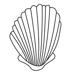 Cute cartoon hand drawn vector seashell coloring page.