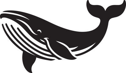 Humpback Whale fish silhouette vector illustration
