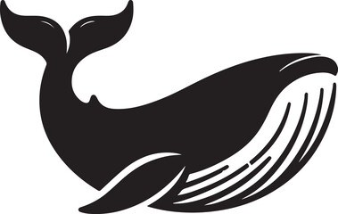 Humpback Whale fish silhouette vector illustration
