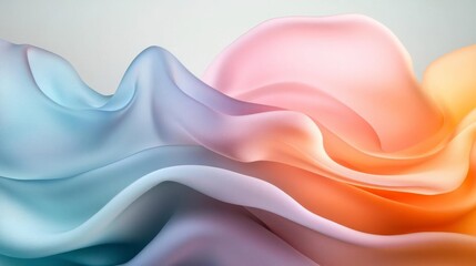 Serene Pastel Waves: A Dreamy Abstract Flow