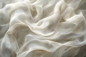 Fototapeta premium Ethereal Elegance: Dance of Soft Curved Smoke Lines in Serene Harmony