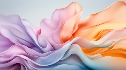 Obraz premium Serene Pastel Waves: A Dreamy Abstract Art