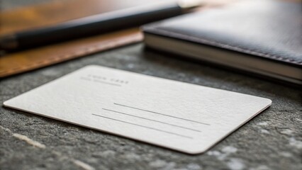 Elegant Business Card Mockup with High Depth of Field - Professional Branding Design