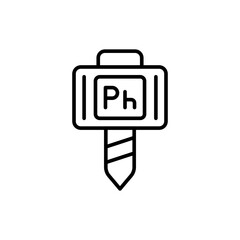 Ph Meter outline icons, minimalist vector illustration ,simple transparent graphic element .Isolated on white background