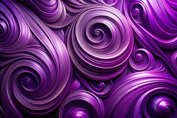 Elegant Violet Swirls: Dynamic Panoramic Texture Design Stock Photo