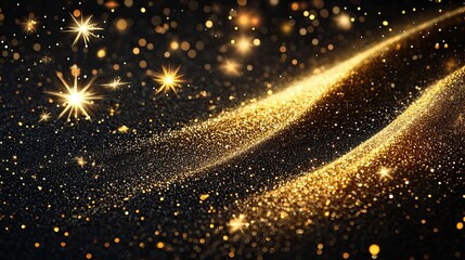 Set of Abstract shiny gold glitter design element