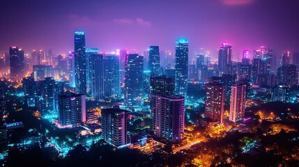 Obraz premium Smart city solutions using IoT and AI to improve urban living conditions, from traffic management to energy efficiency.