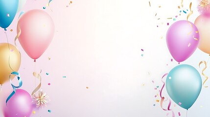 Pastel Balloons Celebrate Festive Occasion With Confetti