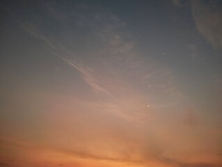 Sunset sky view background. Natural scene background 