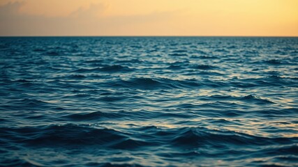 Fototapeta premium Serene ocean waves at sunset, a tranquil and peaceful seascape