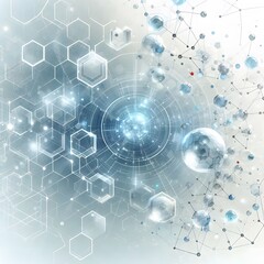 Obraz premium AI Generate of Abstract Hexagonal Modern Science or Technology Background Design. Geometric abstract background with hexagons. Honeycomb, science and technology vector illustration
