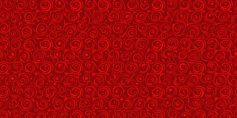 Red Background with Delicate Golden Spiral Design