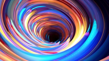 Abstract swirling vibrant colors forming a vortex
