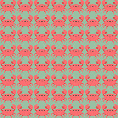 Explore a vibrant, colorfully designed crab pattern perfect for animal-themed tile backgrounds. This vector template offers a creative and eye-catching solution for unique designs.