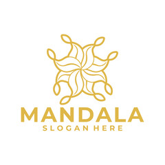 Islamic Oriental geometric pattern Vector logo design template.