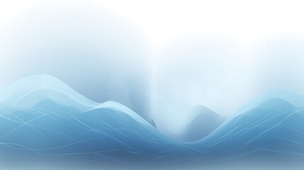 Abstract Blue Landscape with Subtle Waves and Lines