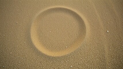 Obraz premium A circular depression in a fine granular substance