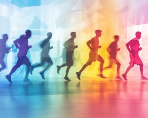 Dynamic Motion and Team Strategy in Pastel Sports Lounge