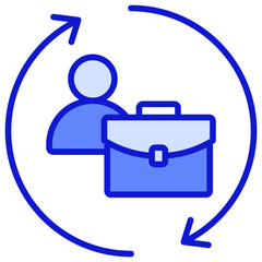 Businessman Blue Color Icon