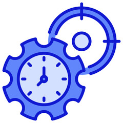 Efficiency Blue Color Icon