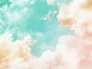 Serene Cloudscape under a Softly Colored Sky