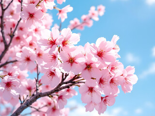 Obraz premium Beautiful japan sakuracherry blossoms flower in spring season