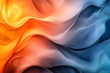 Obraz premium Abstract Orange Blue Wave Background Illustration