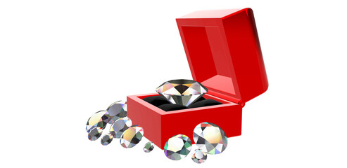 3d render of a diamond 