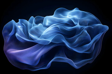 Blue Abstract 3D Wave Background Illustration