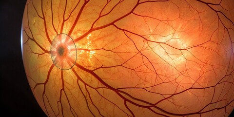 Healthy Human Retina Close-up: High-Resolution Medical Image