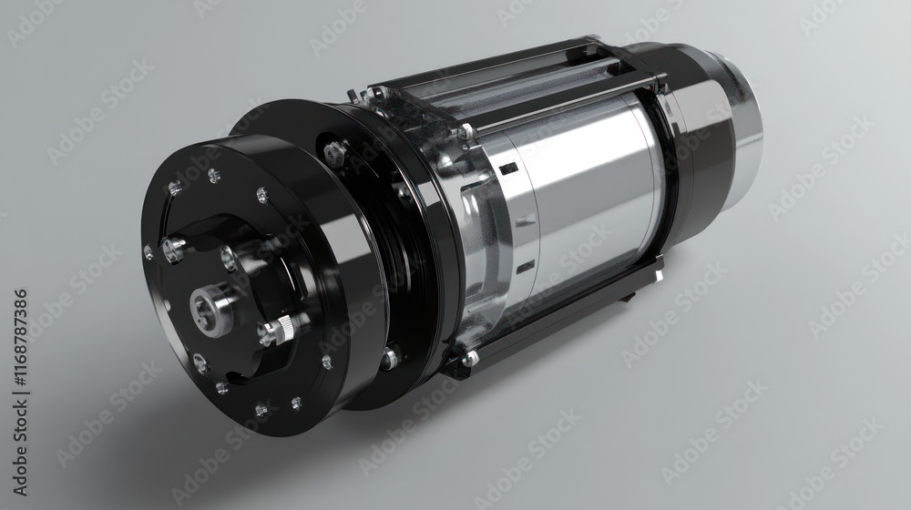 Poster A detailed view of a mechanical motor component used in various applications.