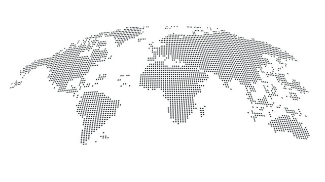 Vector dotted world map.
