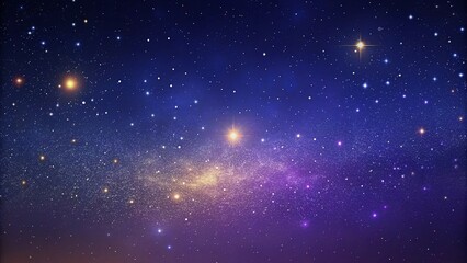 Create a minimalist background with a subtle noise effect resembling a starry sky. Use a dark gradient from deep purple to midnight blue, with tiny specks of white and faint accents of shimmering gold