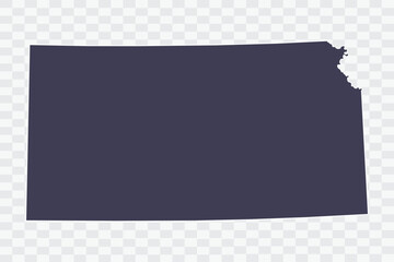 Obraz premium KANSAS Map Slate Color on White Background quality files Png