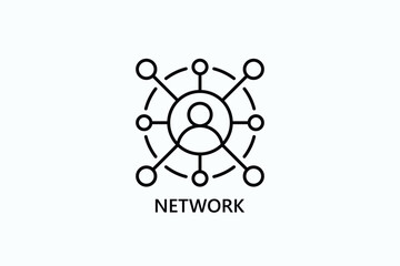 Network Isolated Vector, Icon Or Logo Sign Symbol Illustration