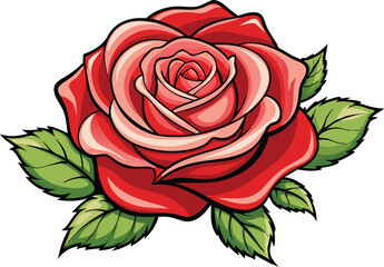 "Stunning and Beautiful Rose Vector Artwork Illustration for Creative Inspiration"