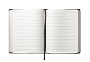 Versatile Black Lined Notebook in Open and Closed Positions for Design and Art Use
