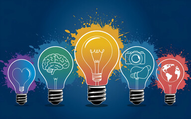 innovation concept with light bulb. light bulb representing innovation and inspiration.